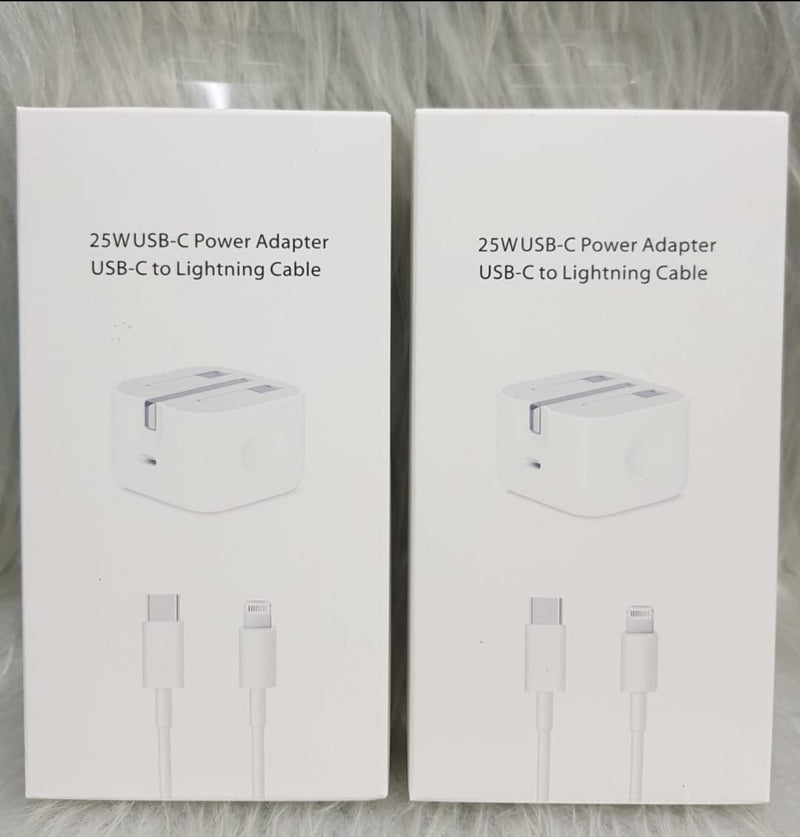 Apple 25W USB-C Power Adapter and USB-C to Lightning Cable Bundle