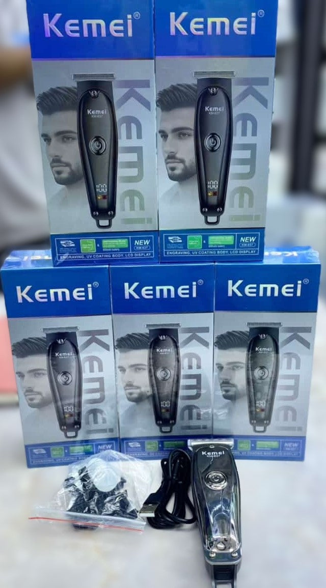 Kemei  Professional Hair Clipper with LED Display and USB Charging