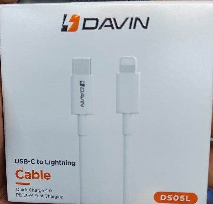 DAVIN USB-C to Lightning Cable - Quick Charge 4.0, PD 20W Fast Charging