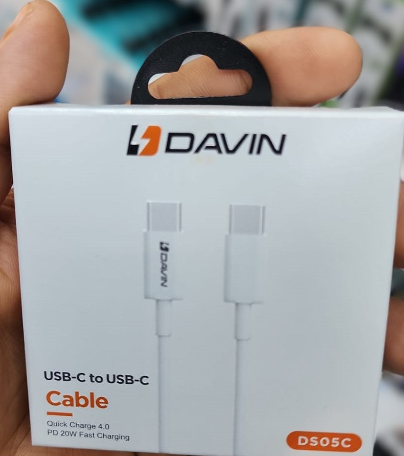 DAVIN USB-C to USB-C Cable - Quick Charge 4.0, PD 20W Fast Charging