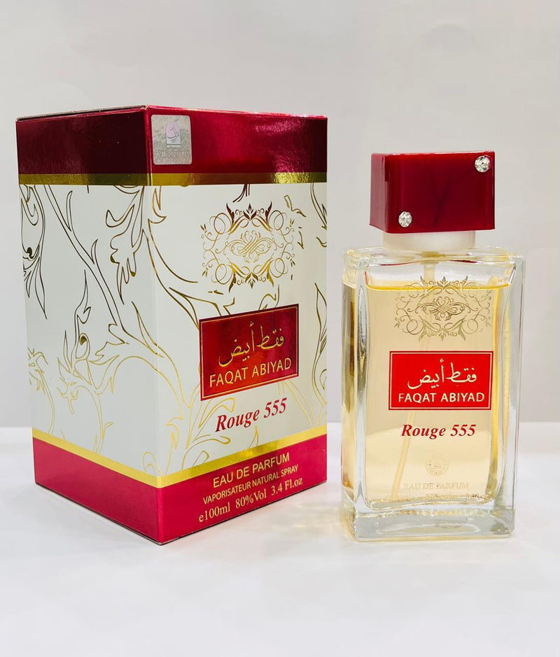 Faqat Abiyad Rouge 555 Eau de Parfum | Arabian Oud Fragrance | 100ml