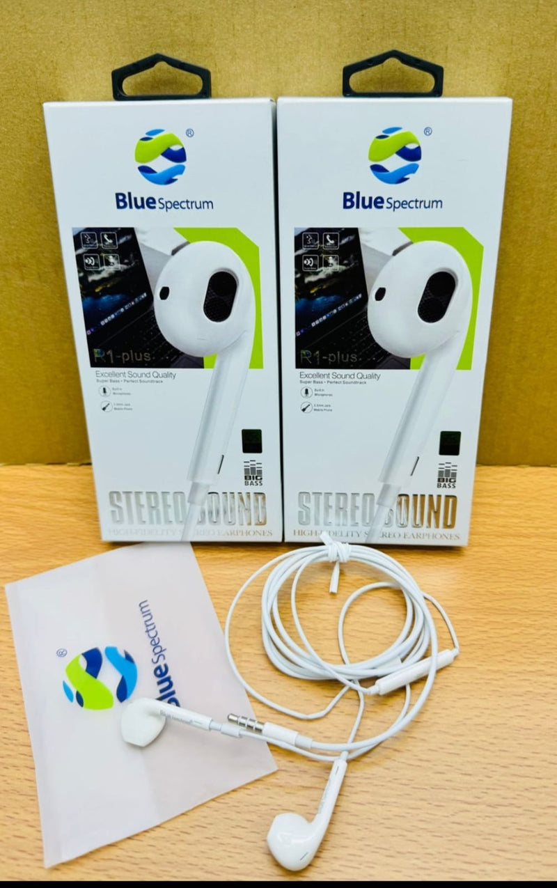 Blue Spectrum R1-Plus Earphones - Powerful Bass, Clear Sound, Comfortable Fit