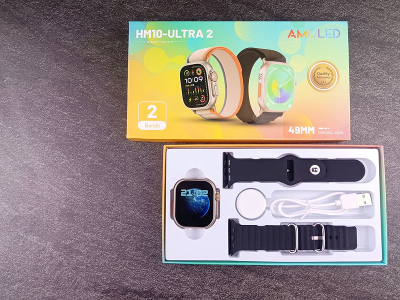 HM10-Ultra2 Smartwatch: 2-in-1 AMOLED Display, 49MM, Magnetic Charging