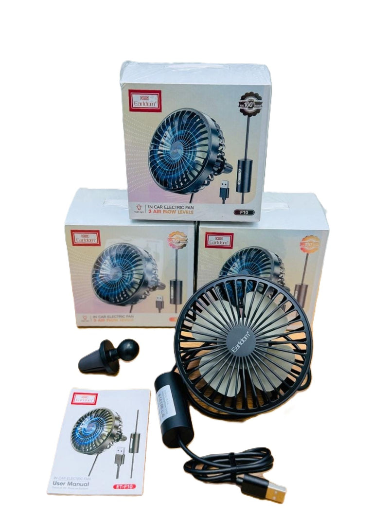 Earldom F10 In-Car Electric Fan - Stay Cool on the Go