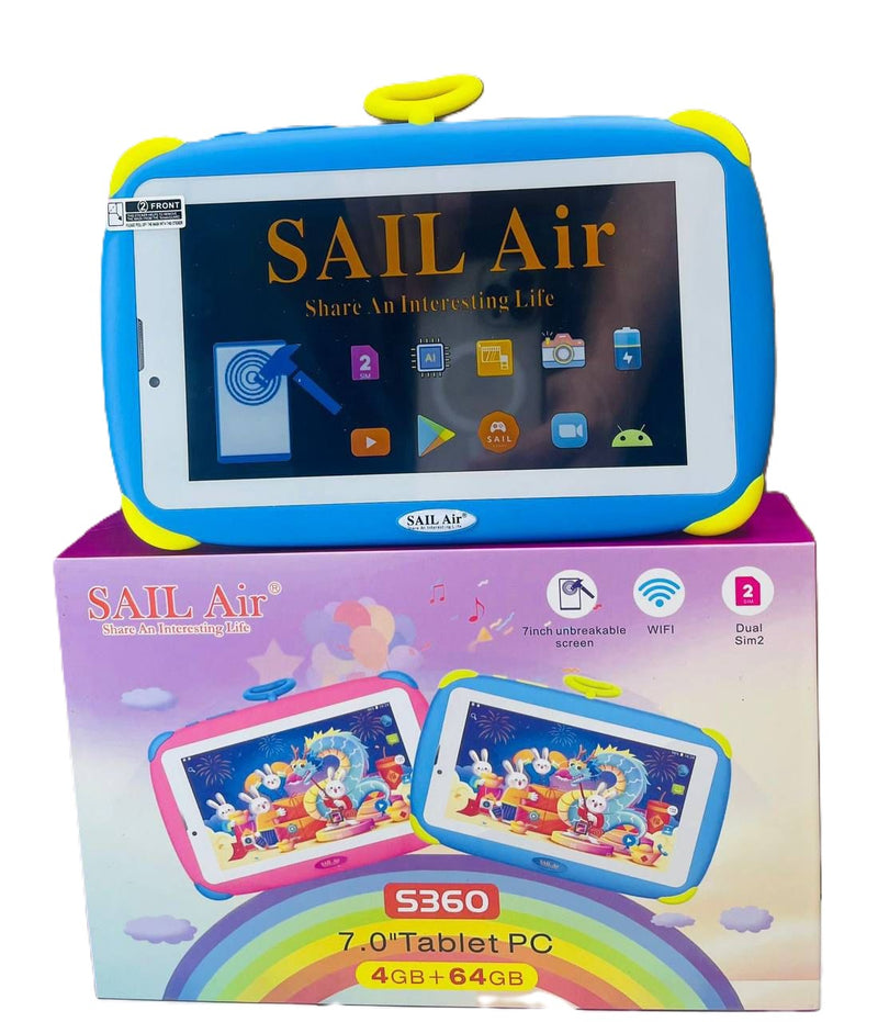 SAIL Air 7" Tablet PC - Dual SIM, WiFi, 4GB RAM, 64GB Storage, Kids Tablet