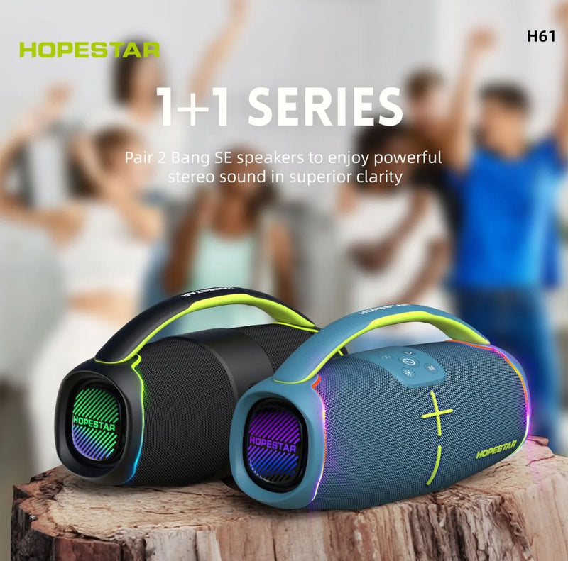 HOPESTAR H61 1+1 Series - Powerful Stereo Sound with LED Lightshow