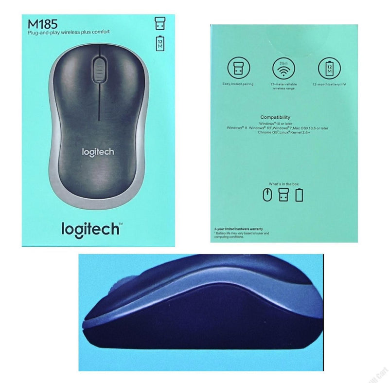 Logitech M185 Wireless Mouse - Comfortable and Reliable