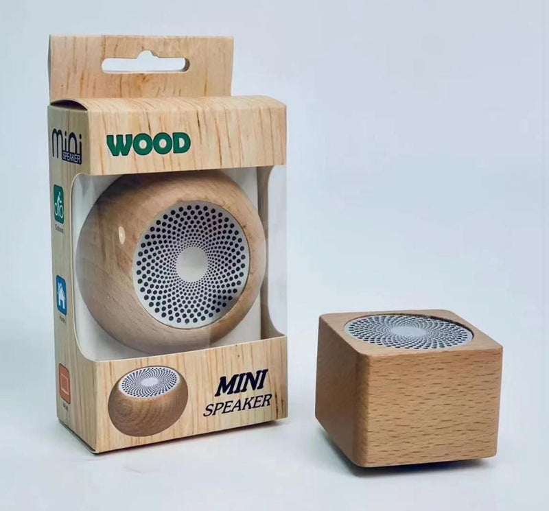 Mini Wood Bluetooth Speaker - Compact Sound with Natural Style