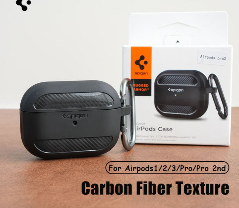 AirPods Pro 2 Case - Rugged Protection with Carbon Fiber Texture