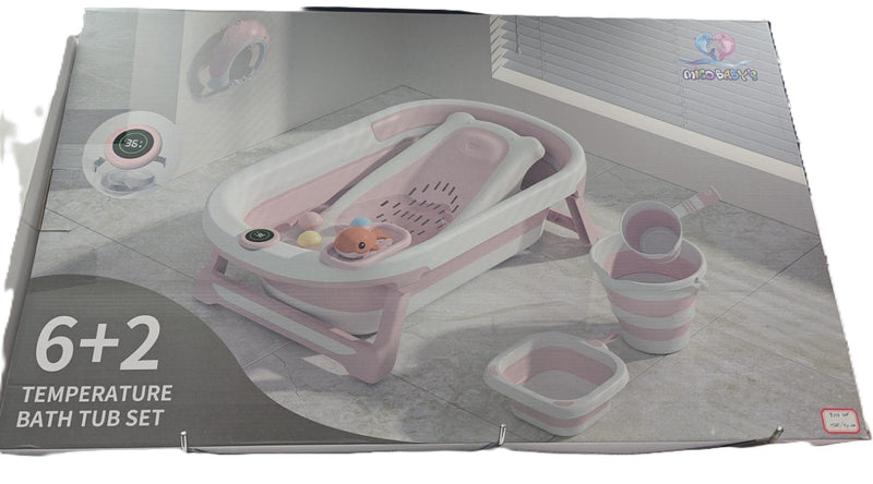 6+2 Temperature Bath Tub Set for Babies: Safe & Comfortable Bathing with Temperature Indicator