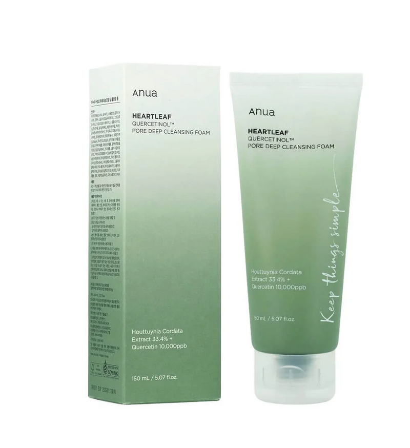 ANUA Heartleaf Quercetinol Pore Deep Cleansing Foam 150ml/ 5.07 fl.oz, Double Cleansing