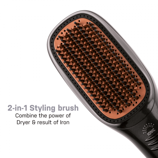 Joy Professional Hair Styling Brush: Dry, Style, and Straighten in One