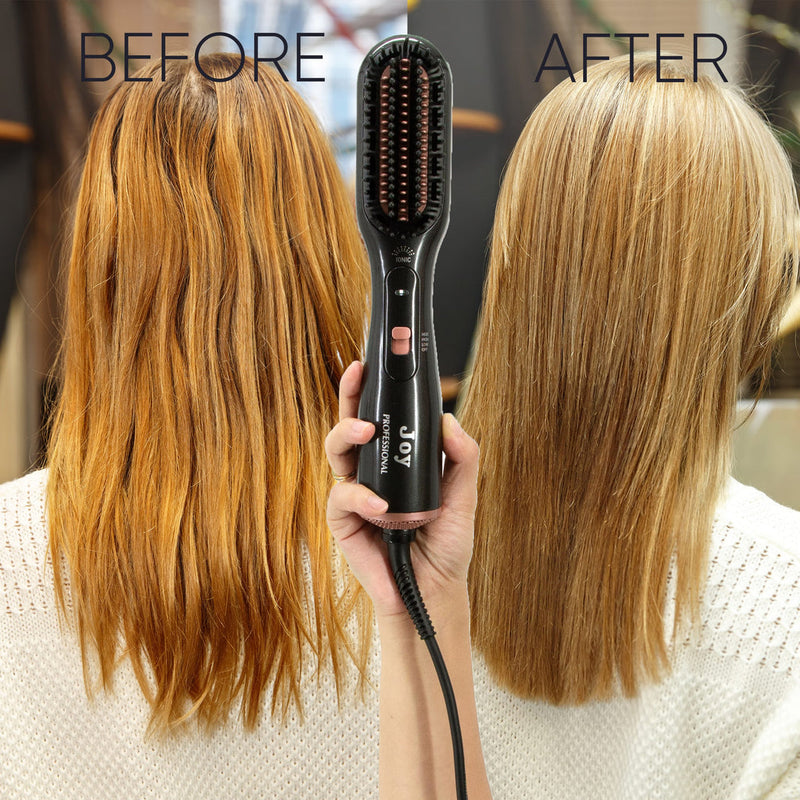 Joy Professional 3-in-1 Hair Styling Brush: Straighten, Dry, and Style with Ease