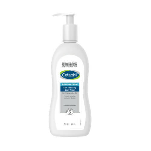 Cetaphil Restoraderm Skin Restoring Body Wash for Very Dry Skin 295ml – Hydrating and Gentle Cleanser