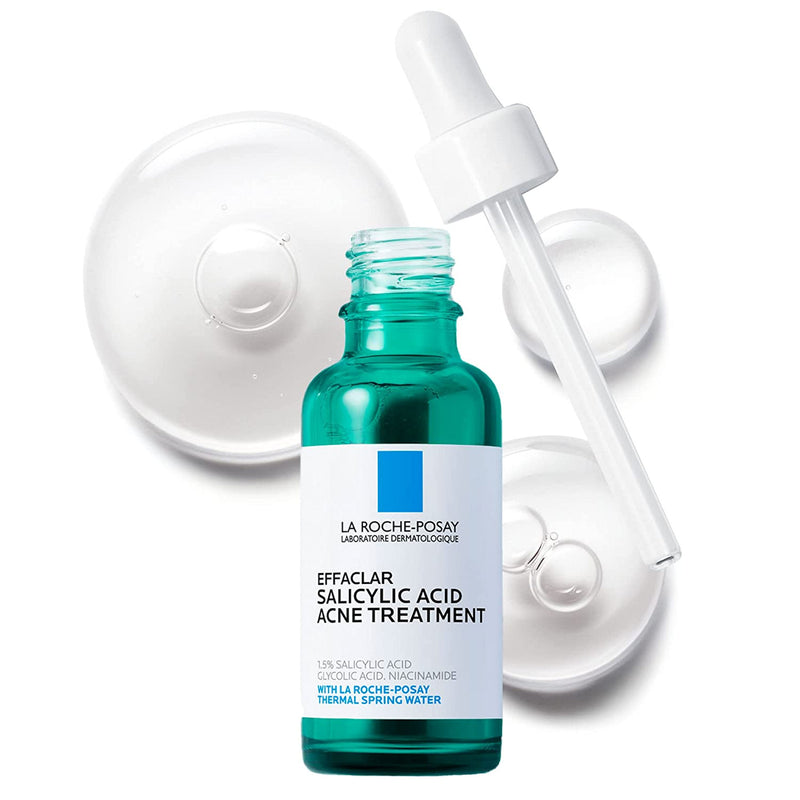 La Roche-Posay Effaclar Salicylic Acid Acne Treatment - Clear Skin Solution with Niacinamide & Glycolic Acid, 30ml