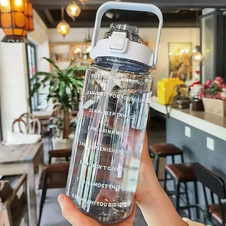 1pc Plastic Water Bottle, Modern Letter Graphic Sport Drinking Bottle For Outdoor