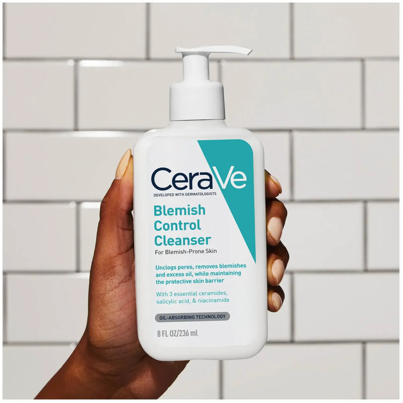 CeraVe Blemish Control Face Cleanser | Salicylic Acid & Niacinamide for Blemish-Prone Skin | 236ml / 8 fl. oz.