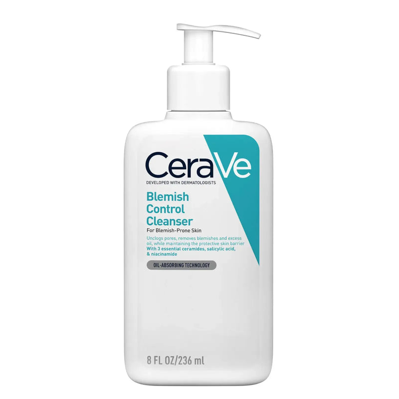 CeraVe Blemish Control Face Cleanser | Salicylic Acid & Niacinamide for Blemish-Prone Skin | 236ml / 8 fl. oz.