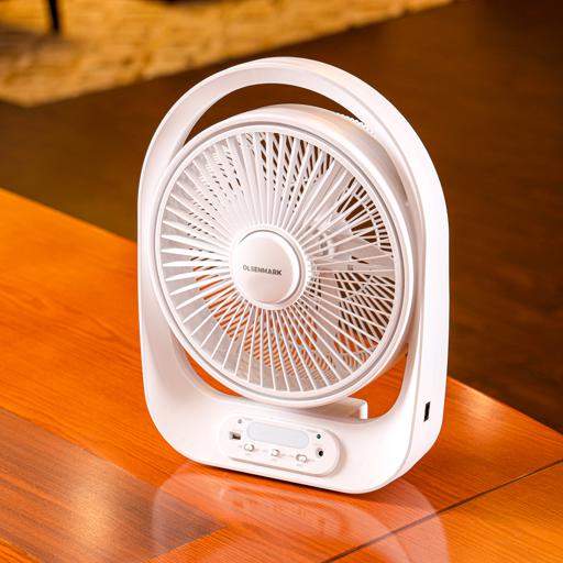 Desktop Rechble Fan With Led1x3