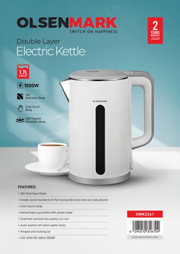 2.5L Electric Kettle/Double Layer 1x12