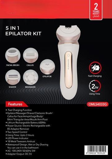 5In1 Rechargeable Epilator Set 1x20