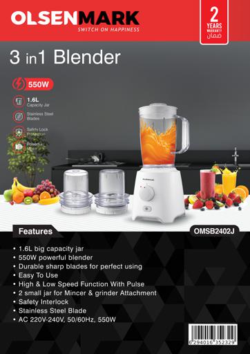 3in1Blender/1.5L jar 350W 1x6