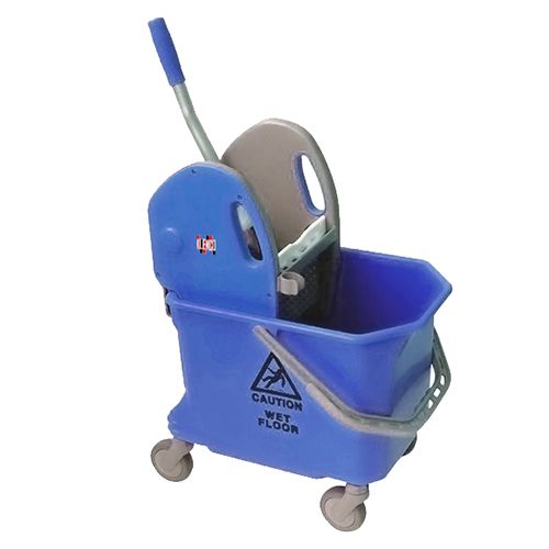 Compact Cleaning Solution: Portable Double Bucket Wringer Trolley