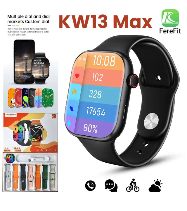 KW13 Max Smart Watch – 1.32" HD Display, Advanced Health Tracking, Multi-Sport Modes, and Bluetooth Connectivity