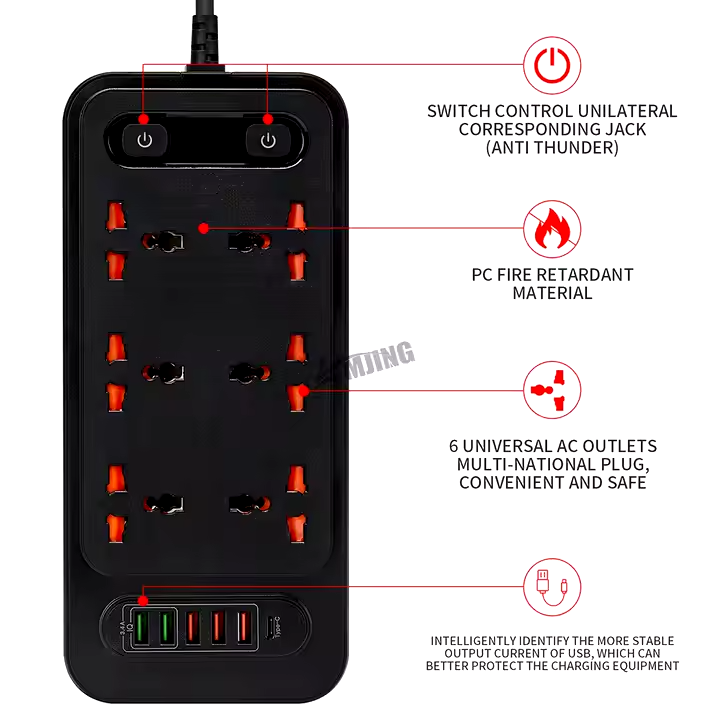 BKL-22 Smart IQ Safety Socket - Unilateral Control & Anti-Thunder Protection