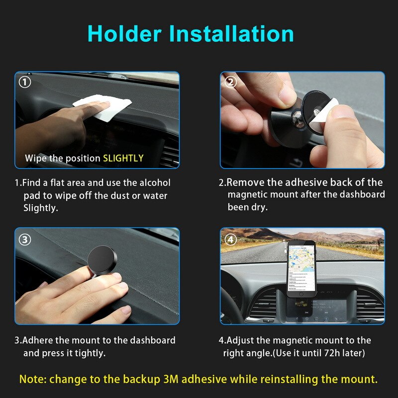 FIUNATEC Magnetic Car Mount - Secure and Versatile Phone Holder