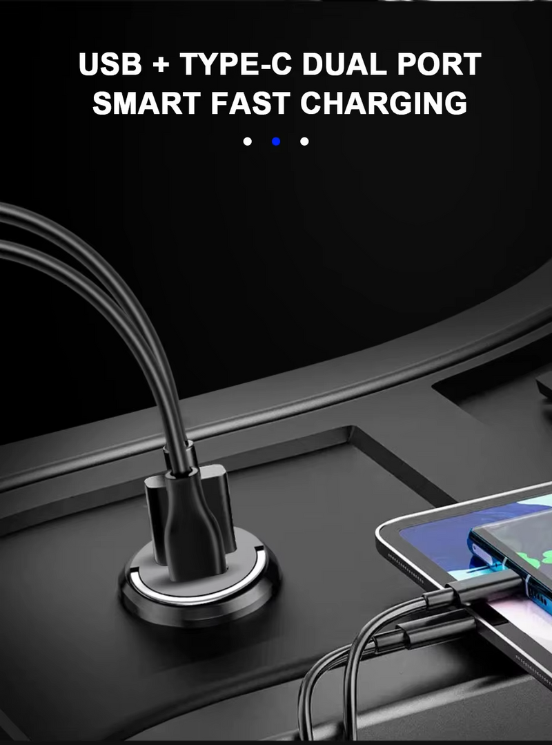 Dual-Port Car Charger for Tablets and Smartphones - HP-782