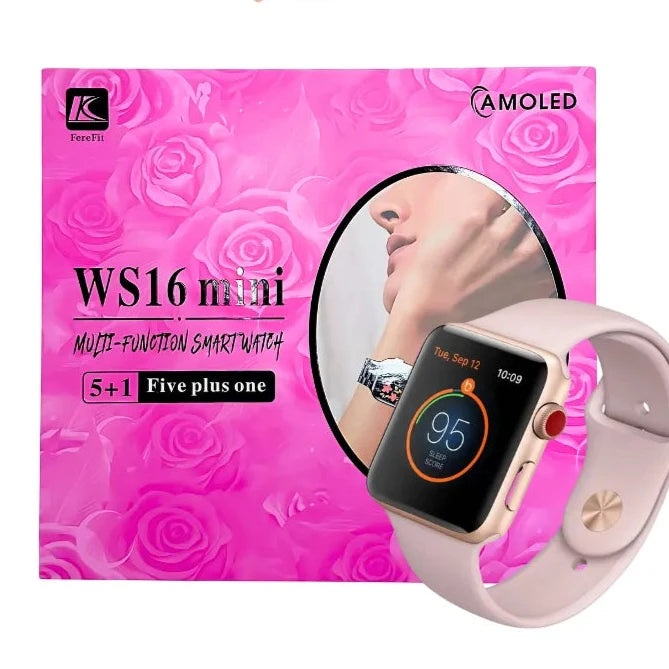 WS16 Mini Multi-Function AMOLED Smartwatch – Elegant Design Meets Cutting-Edge Technology