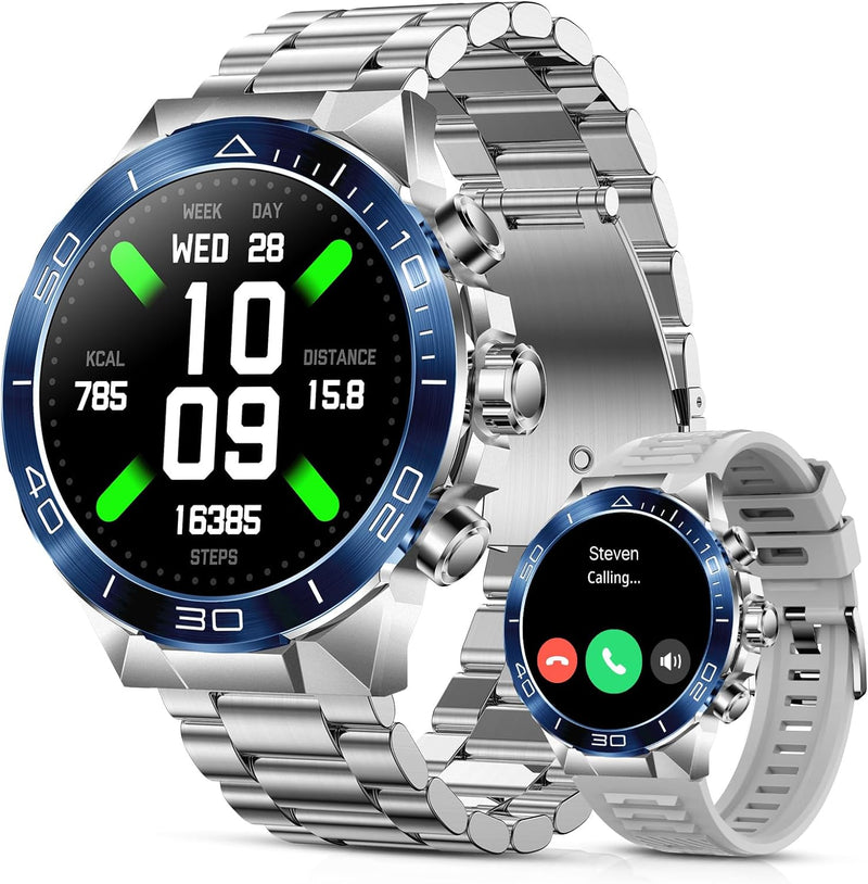 XL14 Smartwatch with AI & Spherical Glass | Bluetooth, Dynamic Heart Rate Monitor, All-Weather Compatible