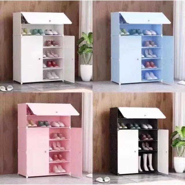 White Plastic Shoe Cabinet