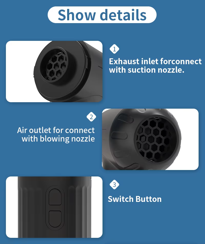 Compressed Air Duster and Vacuum 2-in-1,-Cordless Air Duster Computer Keyboard Cleaner