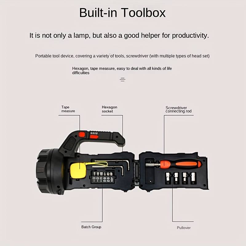 Multifunction Tool Light with Emergency Tool Kit 12 Pieces