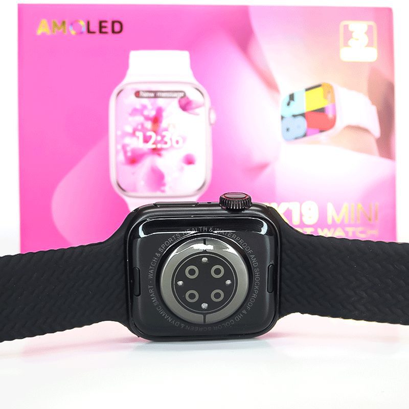 AMOLED TK19 Mini Smart Watch - Stylish Fitness Tracker with Vivid Display & Multiple Bands