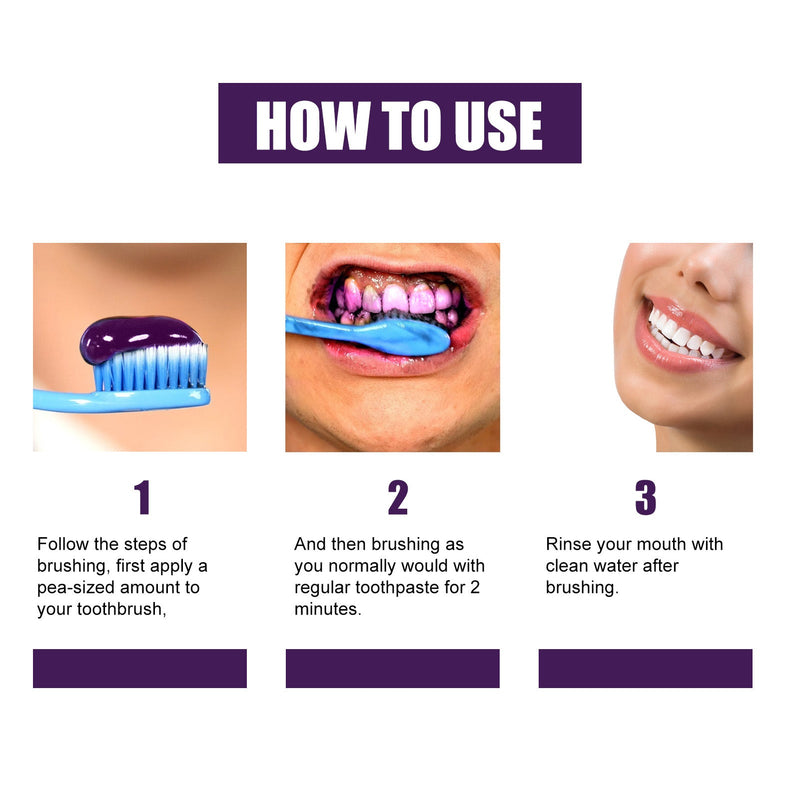 EELHOE Purple Teeth Whitening Toothpaste 12 Pieces