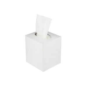 White Square Boutique Tissue Box - Elegant and Practical for Home or Office