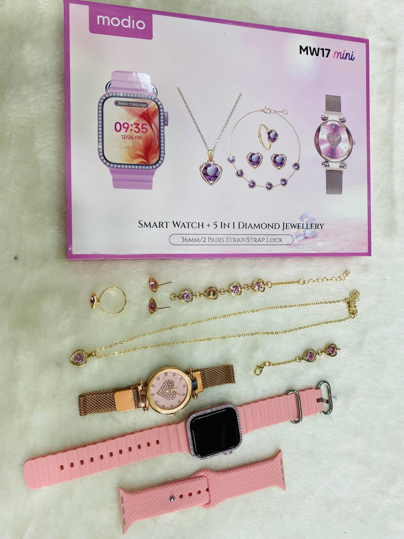 Elegant Smartwatch & Jewelry Combo Set - Perfect Accessory Gift