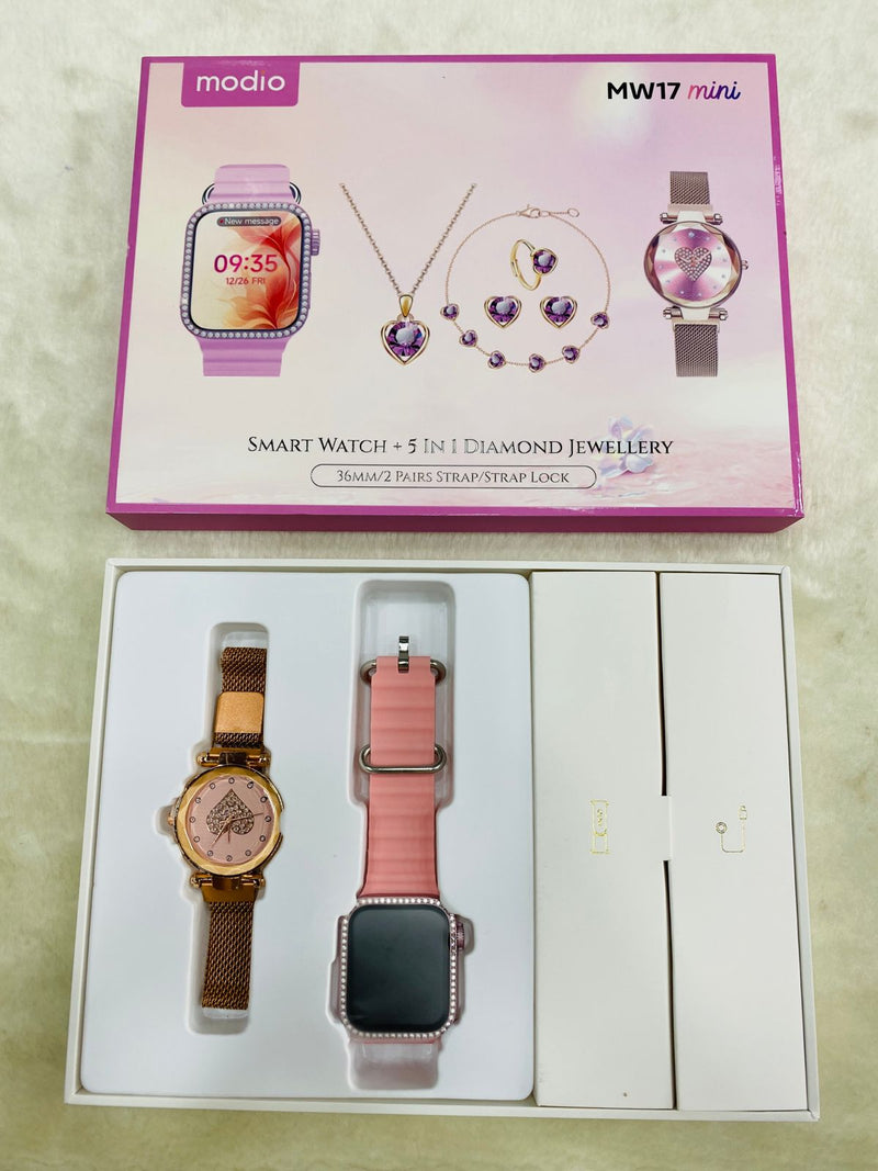 Elegant Smartwatch & Jewelry Combo Set - Perfect Accessory Gift