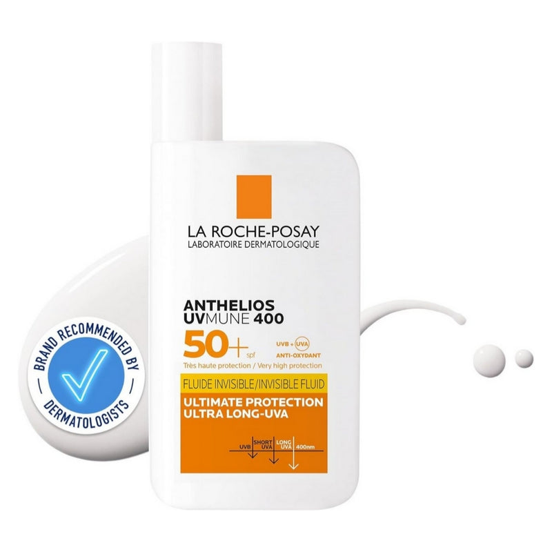 La Roche Posay Anthelios UVMUNE400 SPF50+ Invisible Facial Sunscreen 50ml Gentle and Non-irritating Oil-control Skin Care