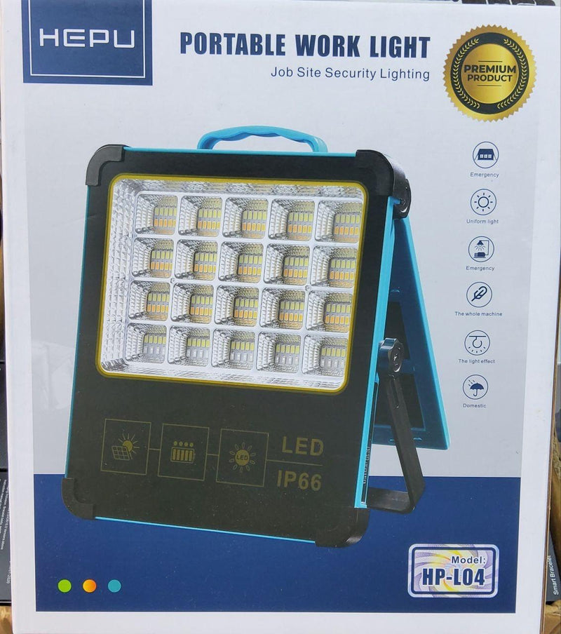 HEPU HP-L04 200W Portable Work Light with IP66 Waterproof Rating and Remote Control