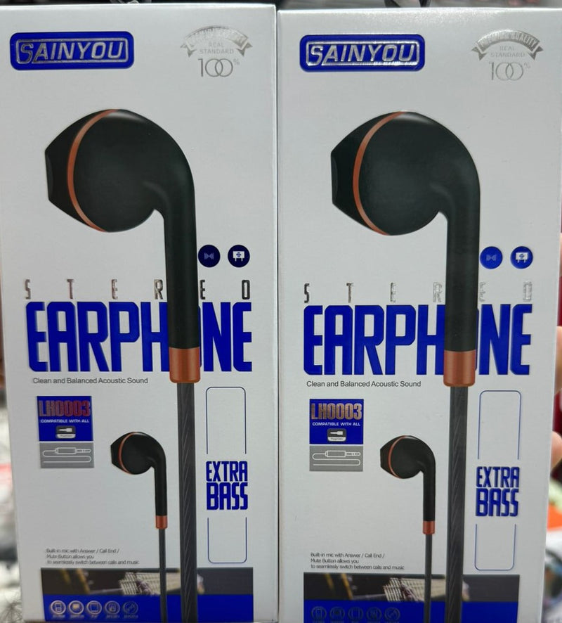 SAINYOU LHOOO3 Stereo Earphones with Extra Bass and Balanced Sound