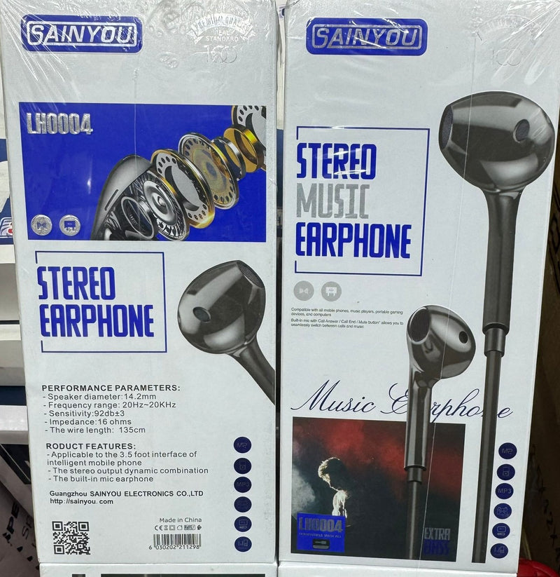 SAINYOU LHO004 Stereo Earphones with Extra Bass and Balanced Sound