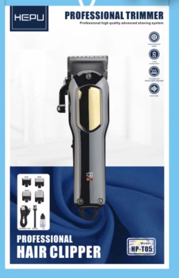 HEPU HP-T05 Professional Hair Clipper with Powerful Motor and Adjustable Blade