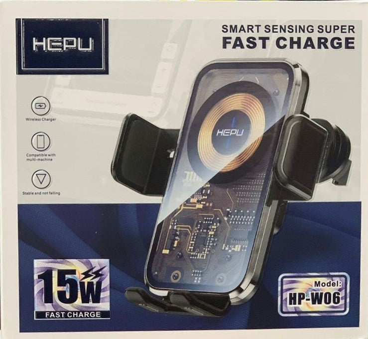 HEPU HP-W06: Wireless Charging Car Phone Holder with Fast Charge