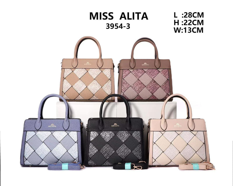 MISS ALITA 3954-3: Stylish and Versatile Woven Handbag