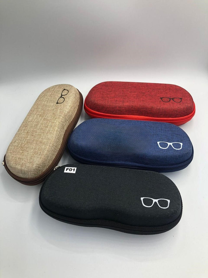 Stylish Fabric Eyeglass Cases with Glasses Symbol