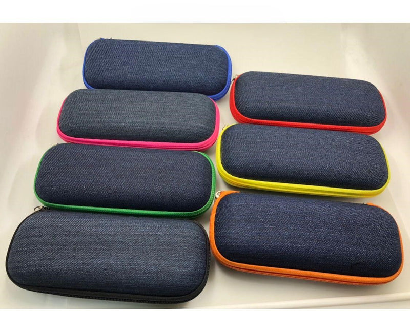 Denim Eyeglass Cases with Colorful Zippers: Stylish and Durable